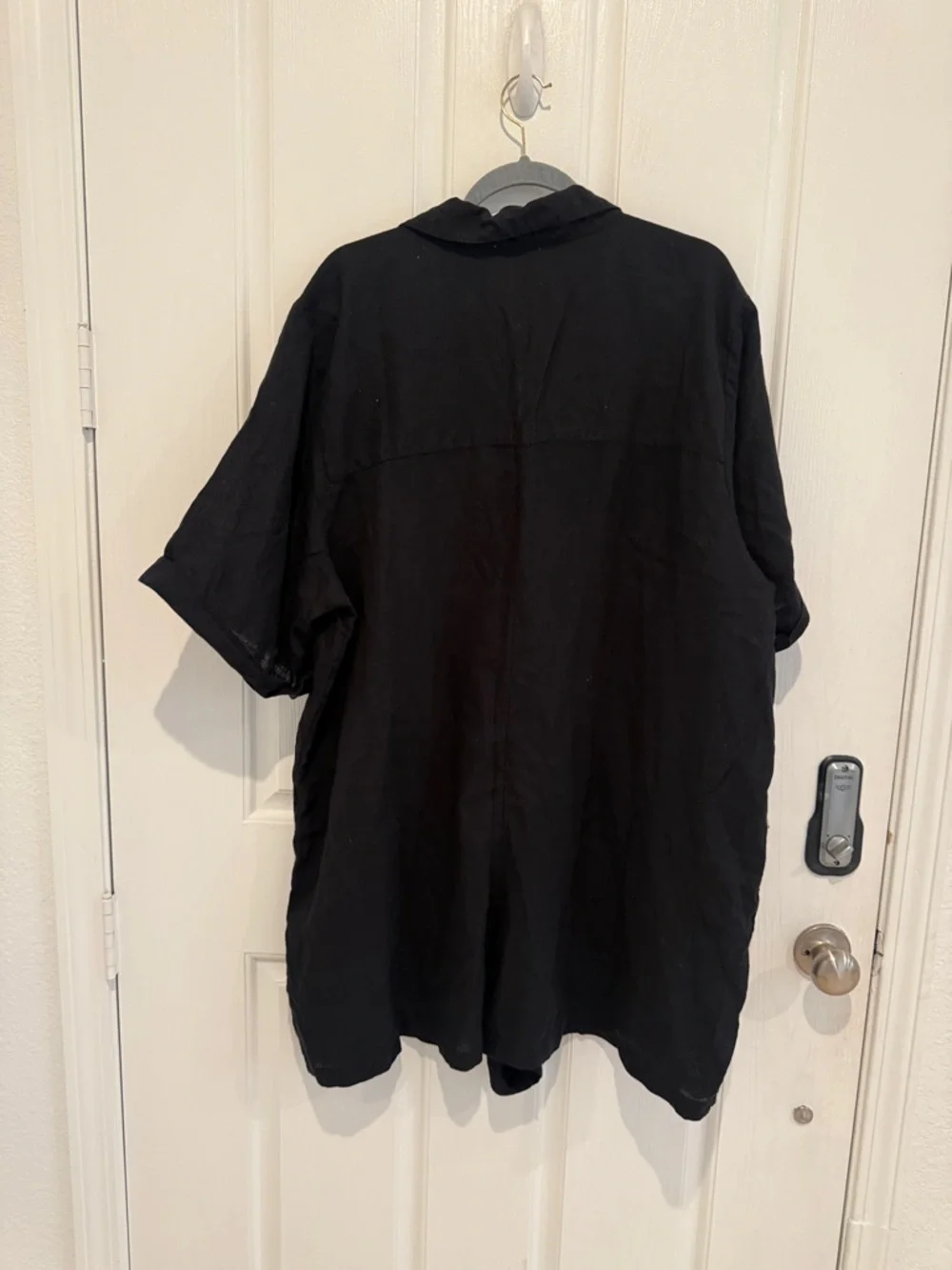 By Anthropologie Short-Sleeve Collared
Linen Romper - Picture 8 of 8